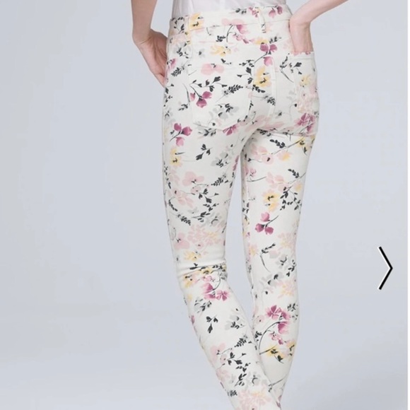 New pants with tag, floral, Gentil Floral in Ecru, size 6R - Picture 4 of 6